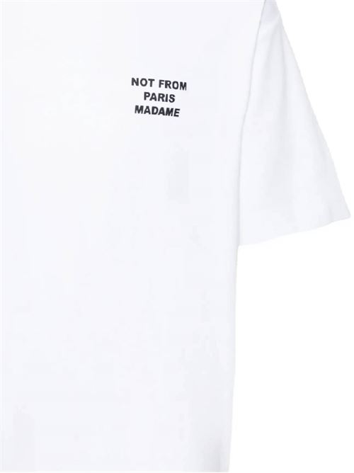 White cotton jersey t-shirt DRÔLE DE MONSIEUR | PERMTS203CO002OPW